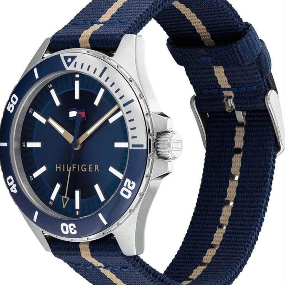 Tommy Hilfiger Men's Blue Sports Watch‎ Made With Recycled Plastic